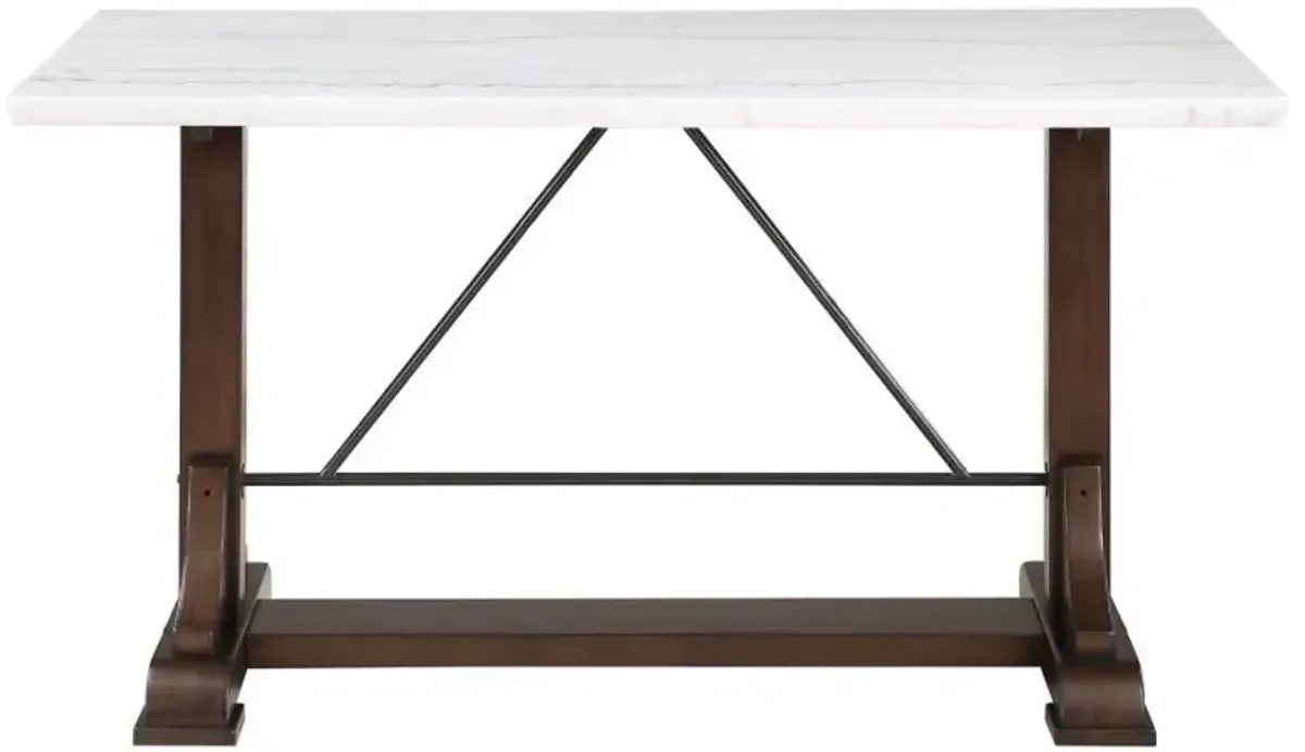 Aldrich - Marble Top Counter Height Dining Table - White