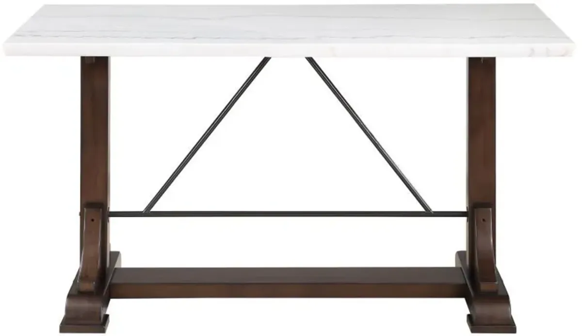 Aldrich - Marble Top Counter Height Dining Table - White