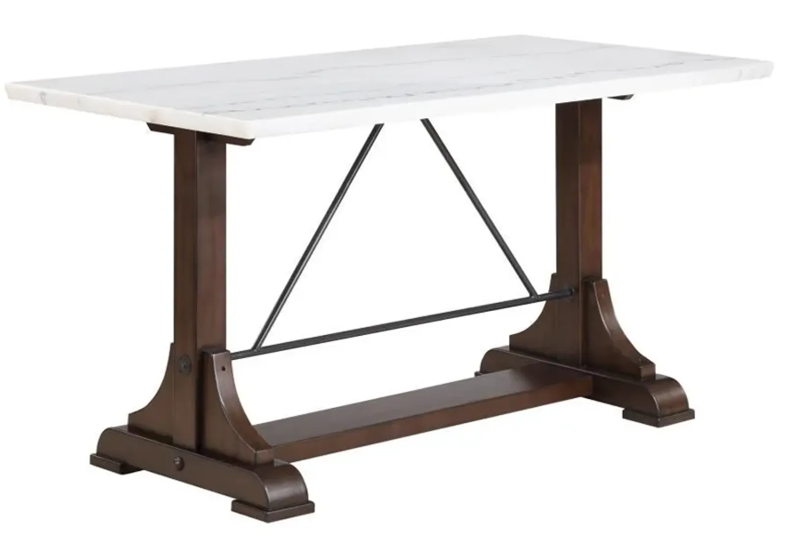 Aldrich - Marble Top Counter Height Dining Table - White