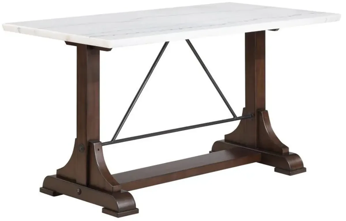 Aldrich - Marble Top Counter Height Dining Table - White