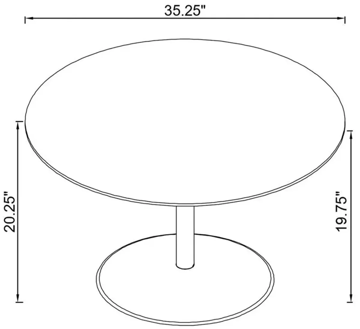 Ganso - Round Metal Coffee Table With Tempered Glass Top - Black