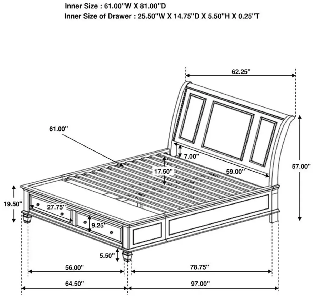 Sandy Beach - Storage Bed Bedroom Set