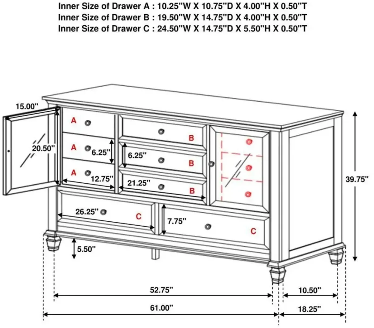 Sandy Beach - Storage Bed Bedroom Set