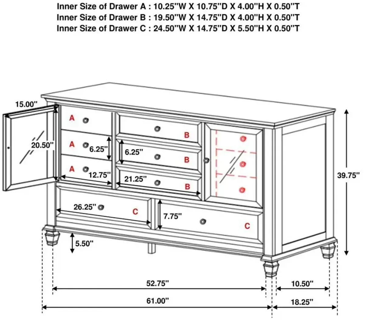 Sandy Beach - Storage Bed Bedroom Set