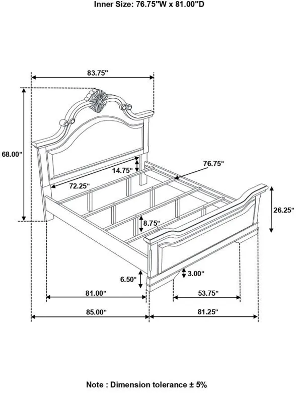 Cambridge - Wood Panel Bed