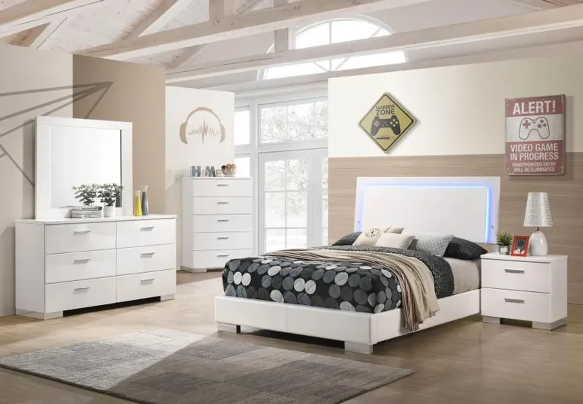 Felicity - Contemporary High Gloss Bedroom Set