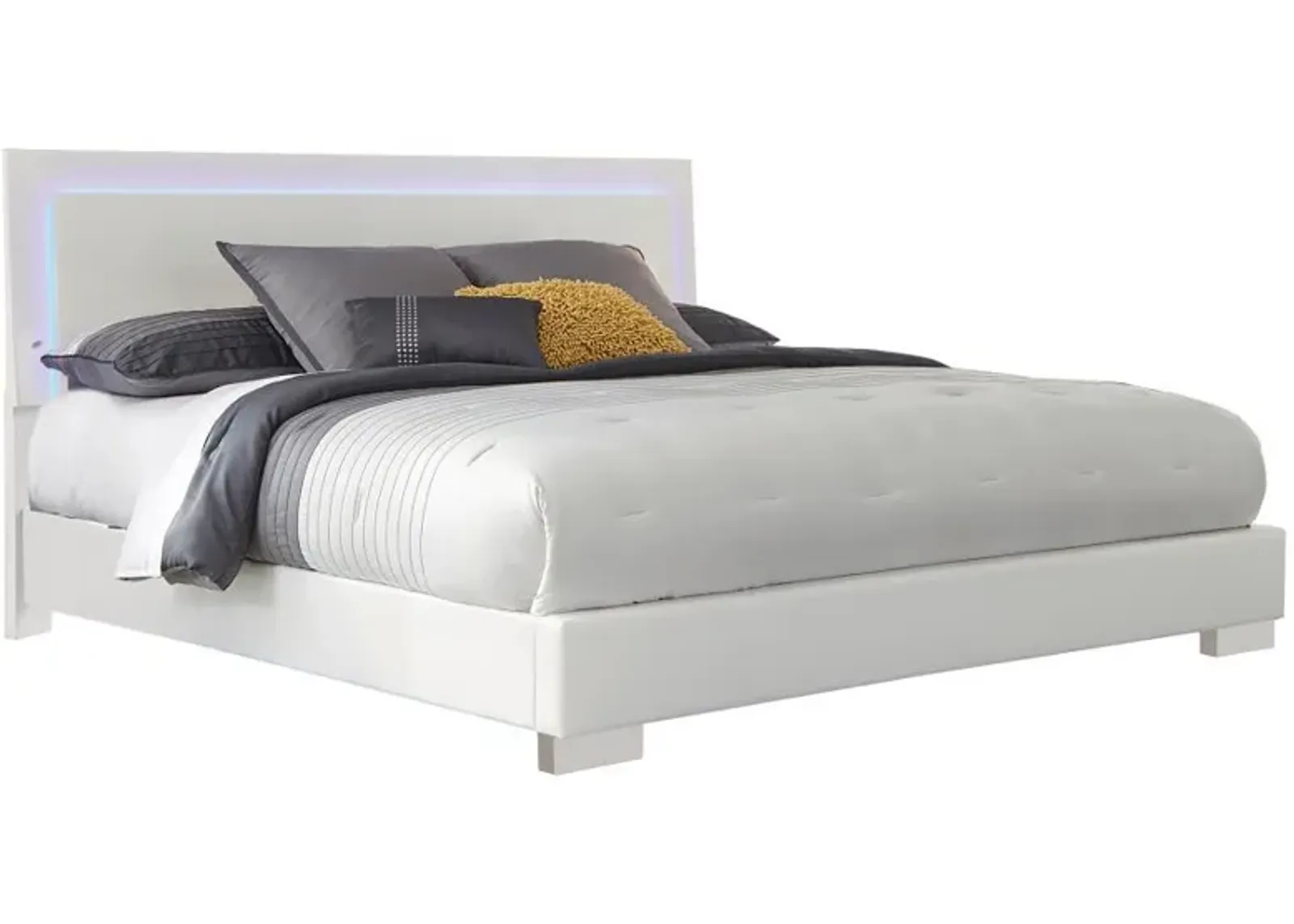 Felicity - Panel Bed with LED Lighting