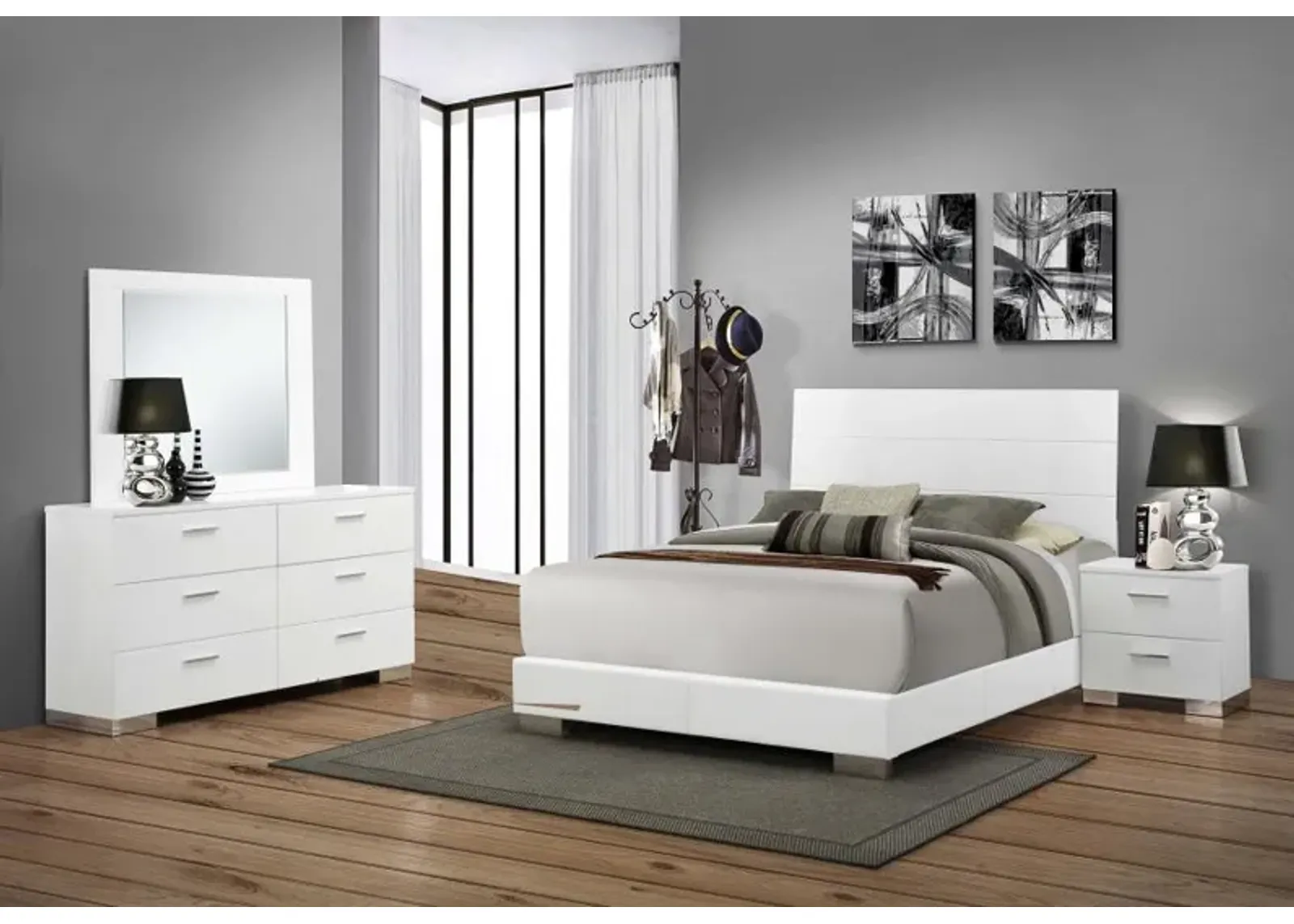 Felicity - Contemporary Panel Bed Bedroom Set