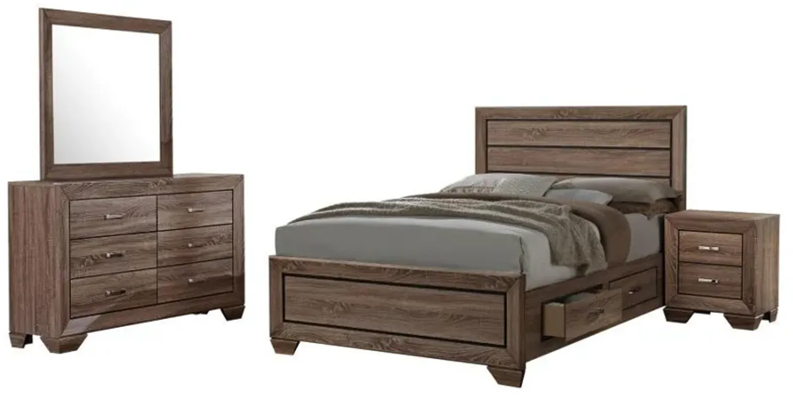 Kauffman - Transitional Storage Bed Bedroom Set