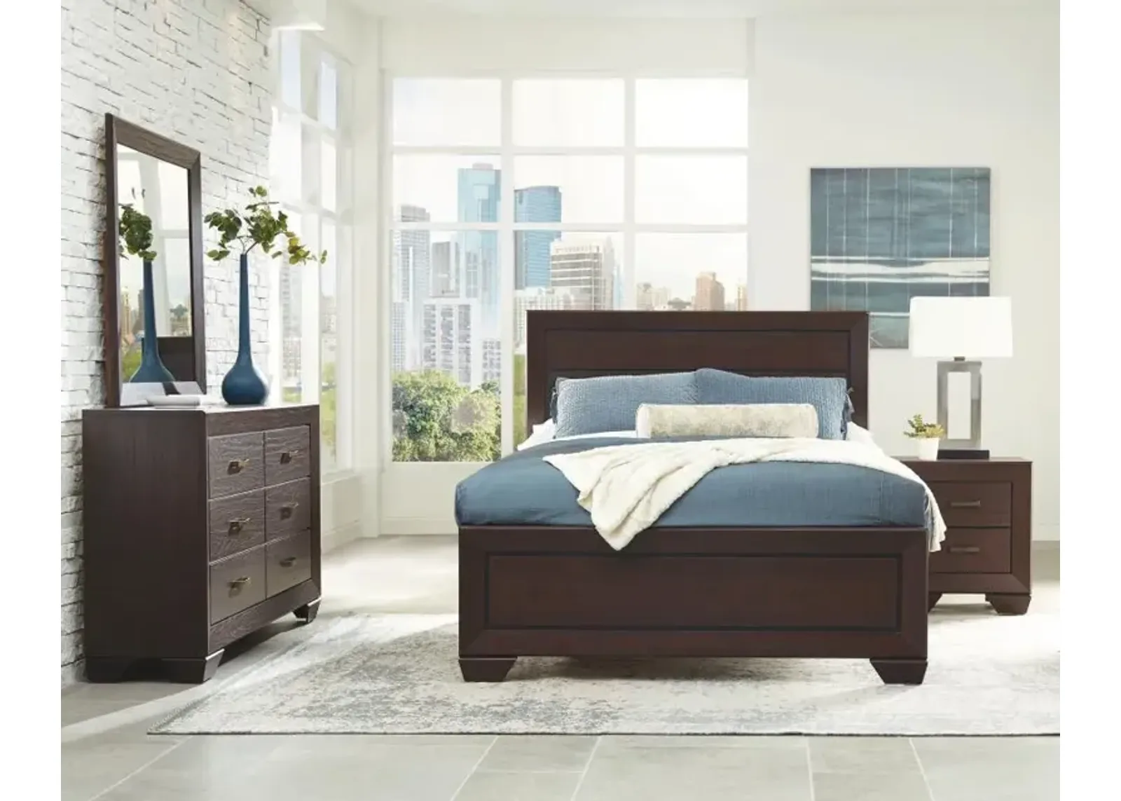 Kauffman - Transitional Panel Bed Bedroom Set