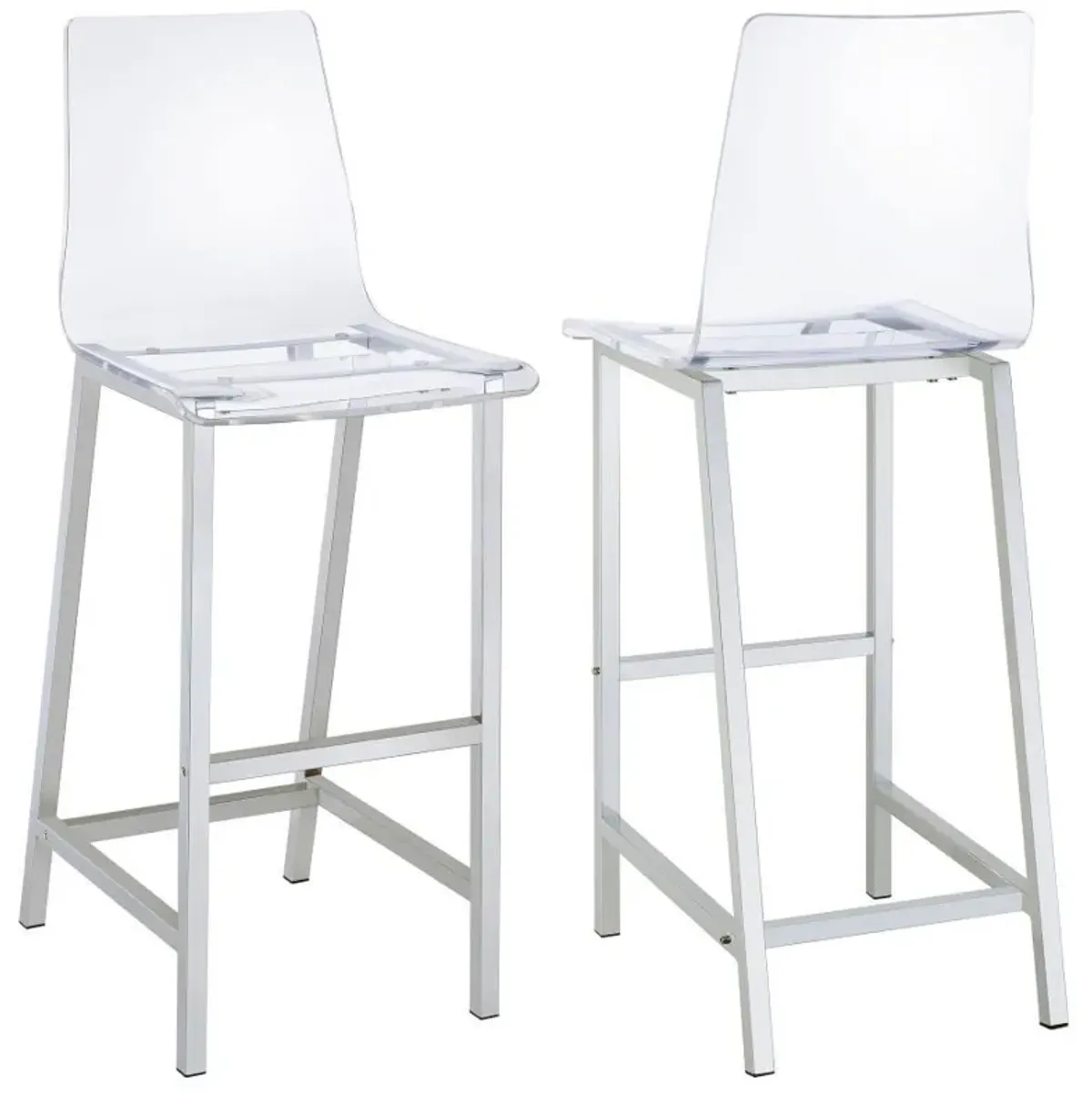 Juelia - Chrome Stools (Set of 2)