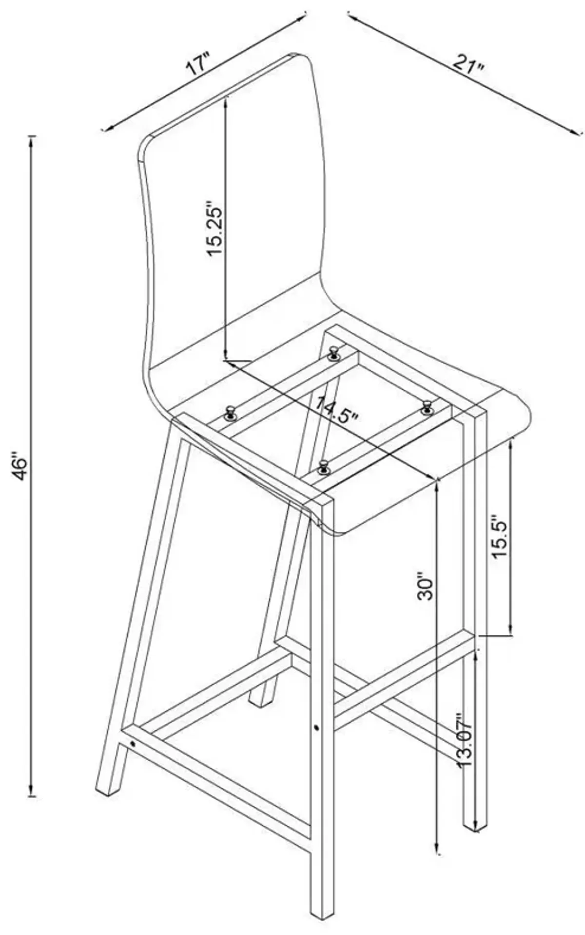 Juelia - Chrome Stools (Set of 2)