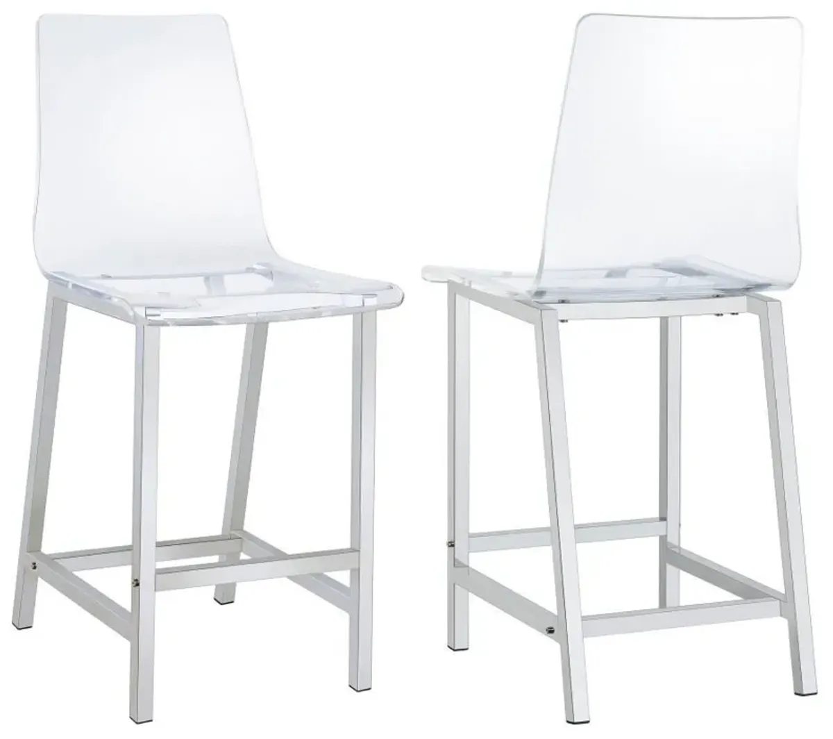 Juelia - Chrome Stools (Set of 2)