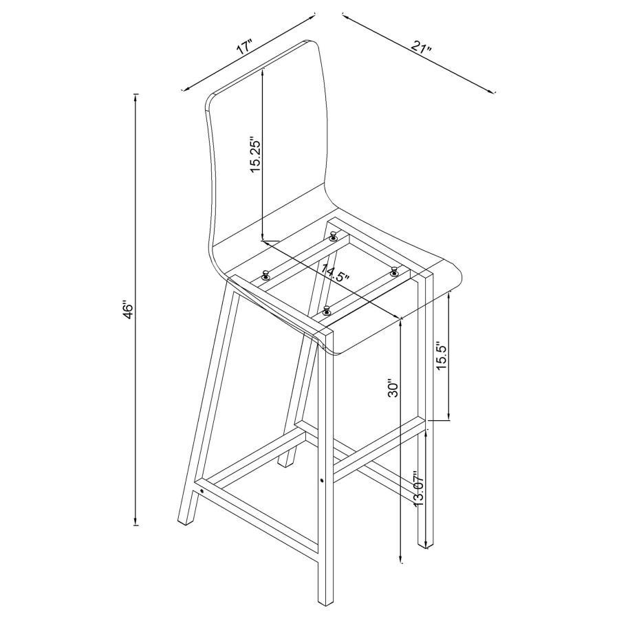 Juelia - Chrome Stools (Set of 2)