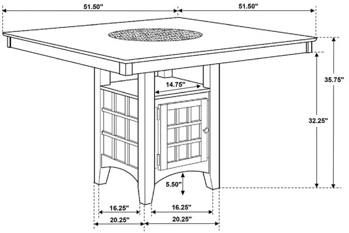 Gabriel - Square Counter Dining Room Set