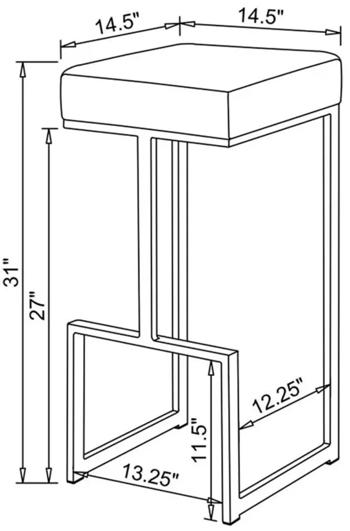 Gervase - Square Stool