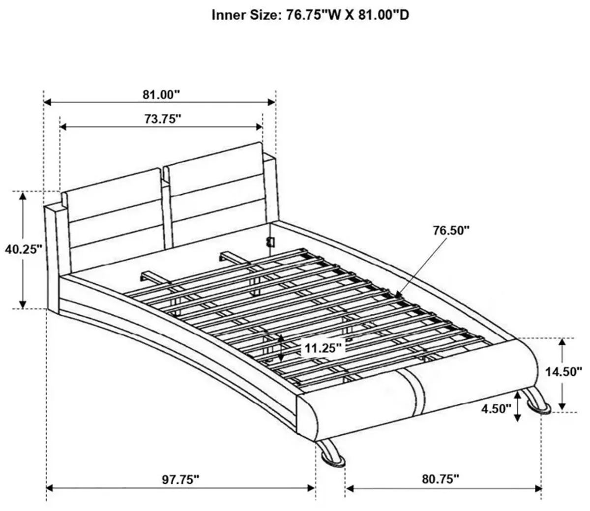 Jeremaine - Upholstered Platform Bedroom Set With LED