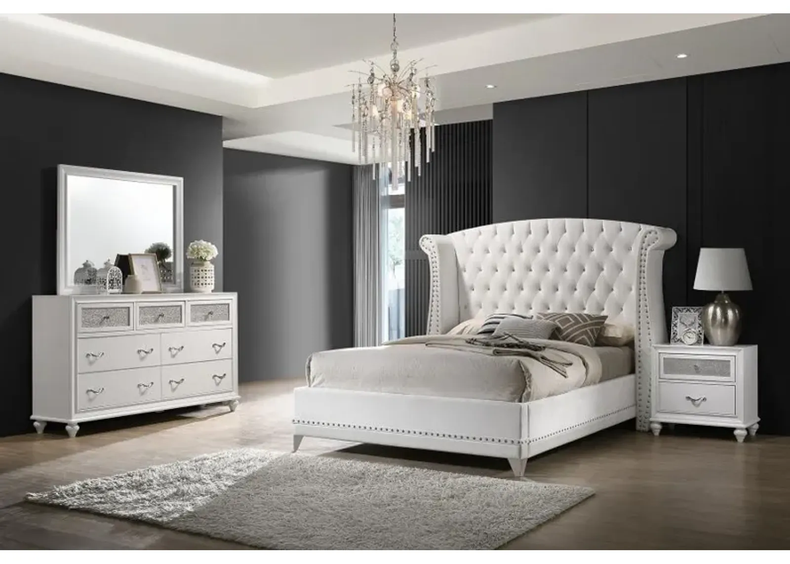 Barzini - Upholstered Tufted Bedroom Set