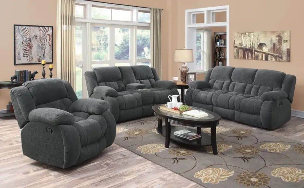 Weissman - Upholstered Padded Arm Reclining Sofa - Gray