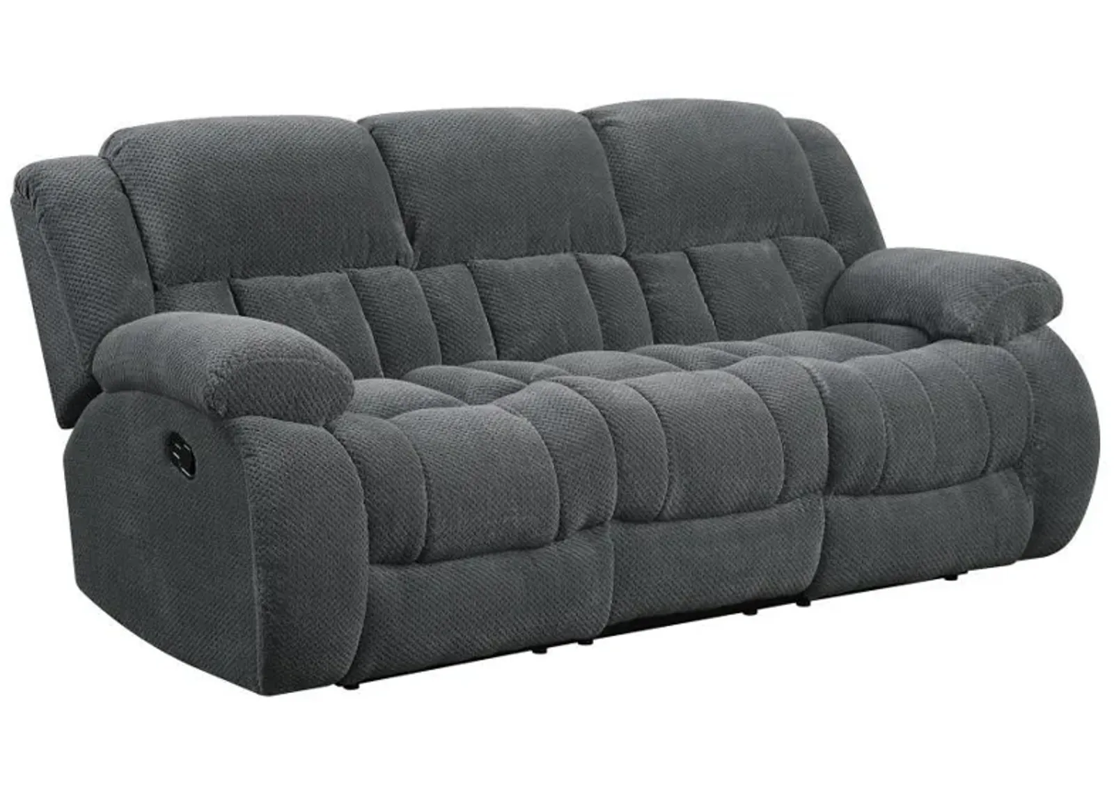 Weissman - Upholstered Padded Arm Reclining Sofa - Gray