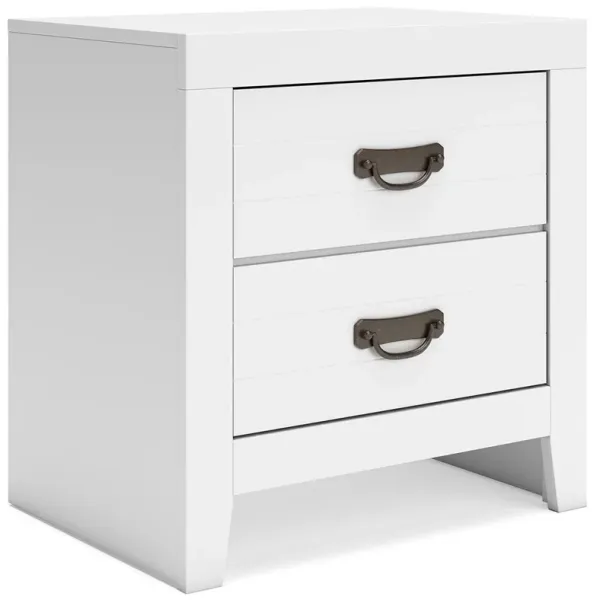 Binterglen - White - Two Drawer Night Stand