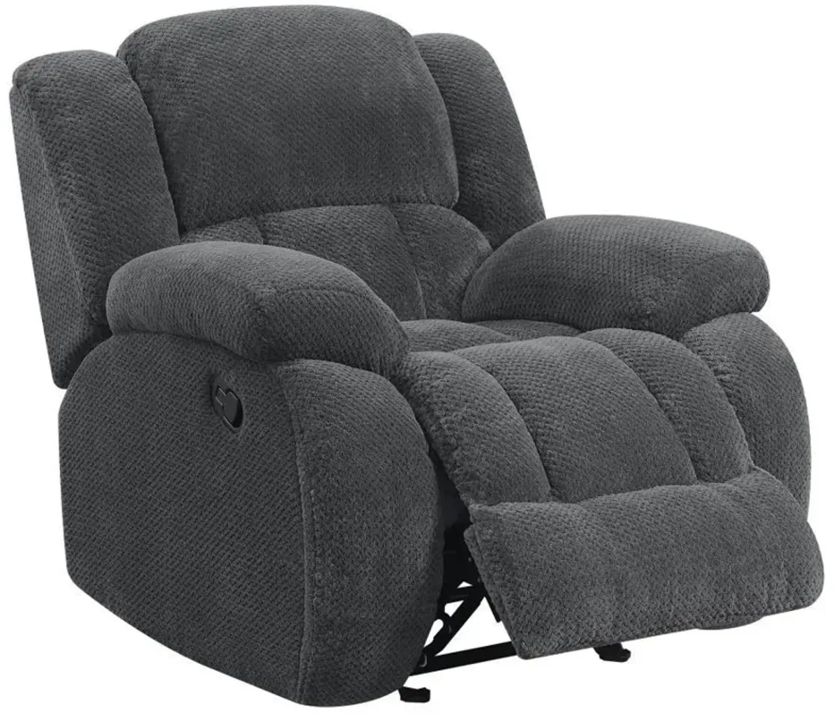 Weissman - Upholstered Padded Arm Glider Recliner - Gray