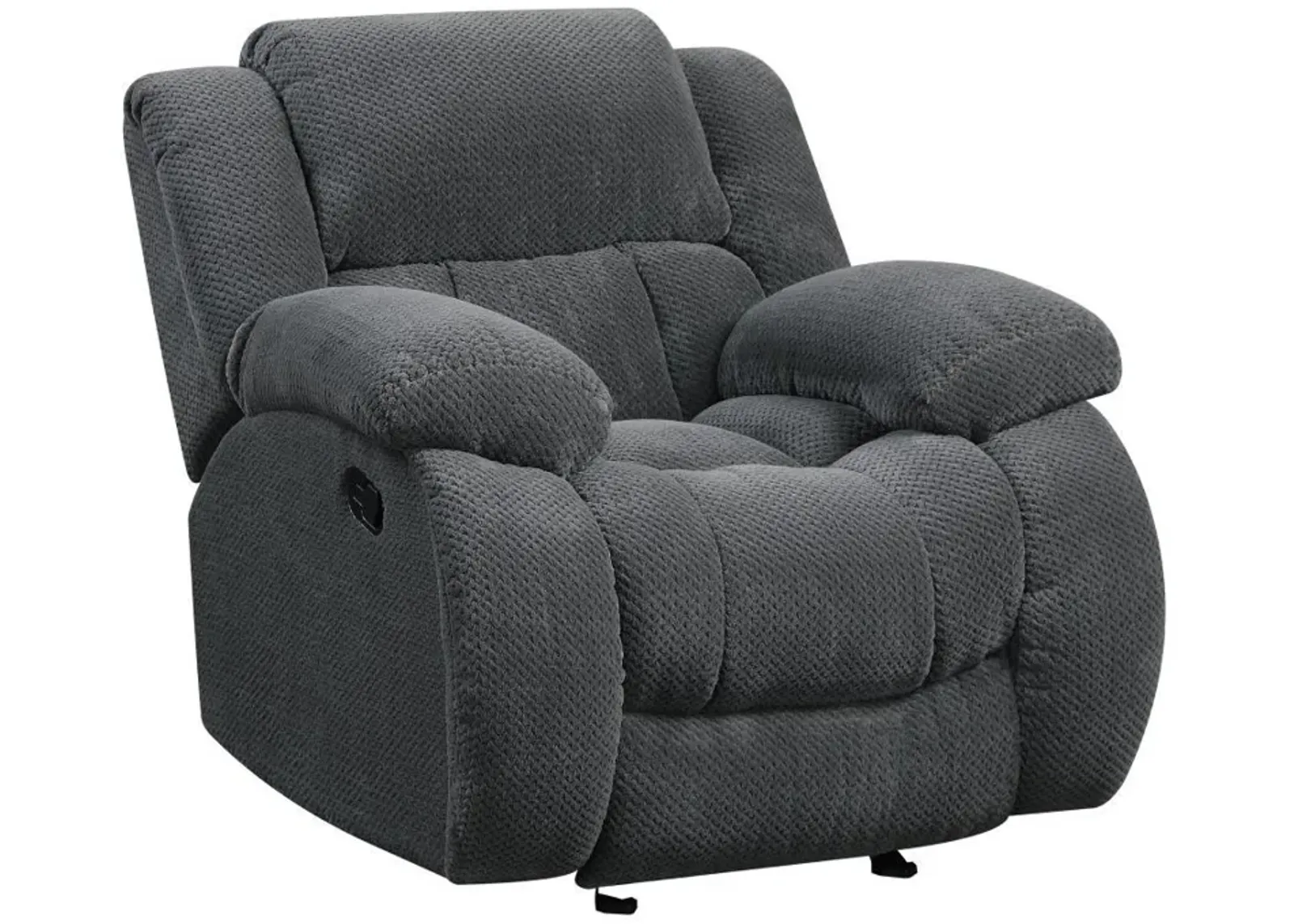 Weissman - Upholstered Padded Arm Glider Recliner - Gray