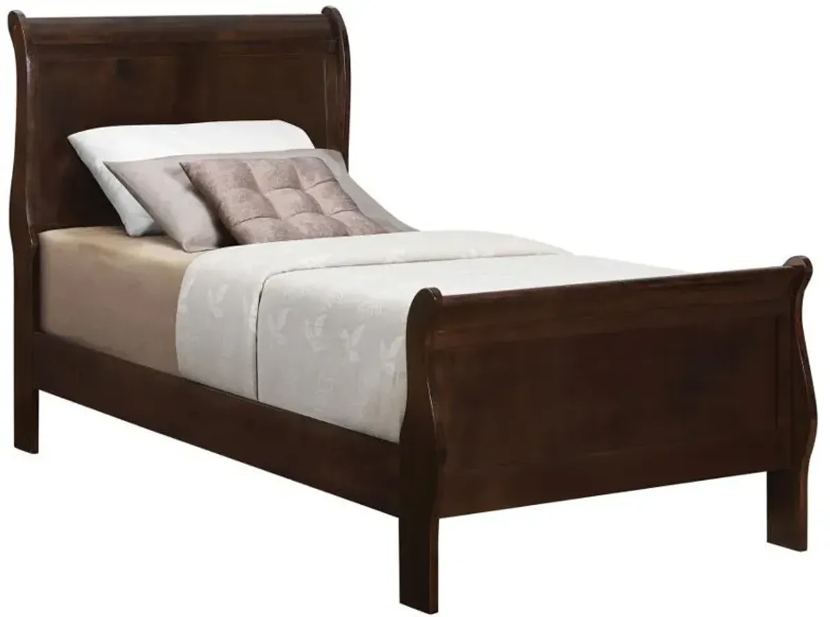 Louis Philippe - Panel Sleigh Bed