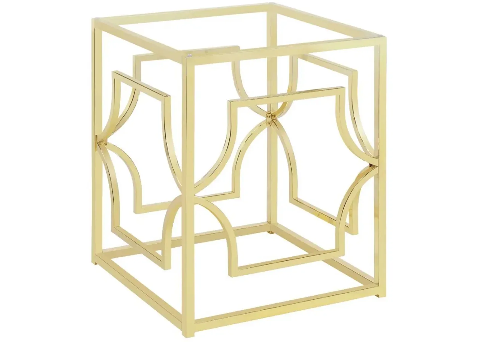 Starlight - Square Metal Dining Table Base - Brass