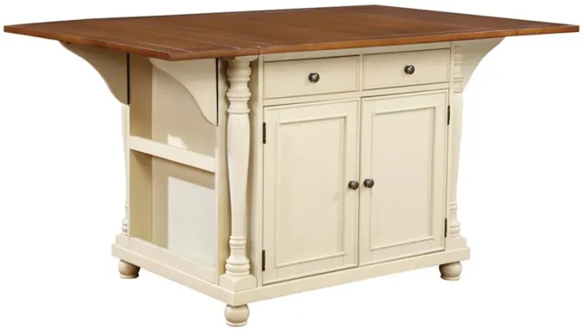 Slater - 2-Drawer Kitchen Island With Drop Leaves