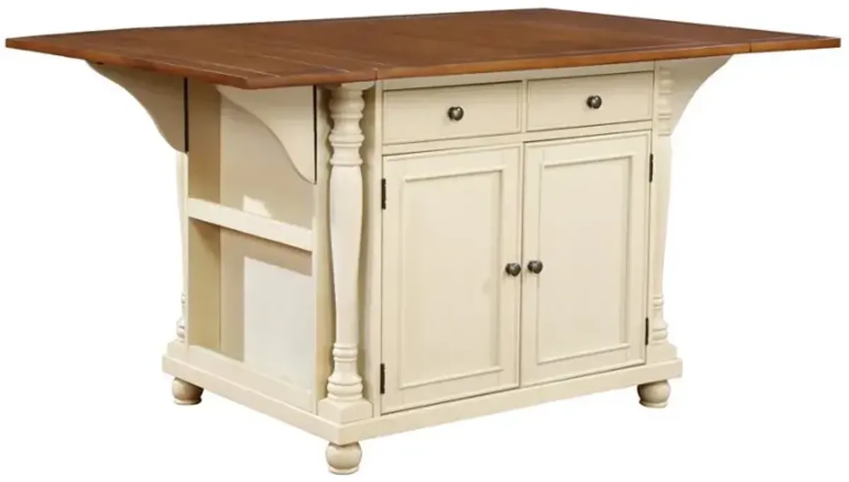 Slater - 2-Drawer Kitchen Island With Drop Leaves