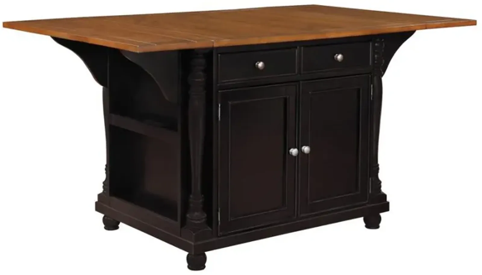 Slater - 2-Drawer Kitchen Island With Drop Leaves