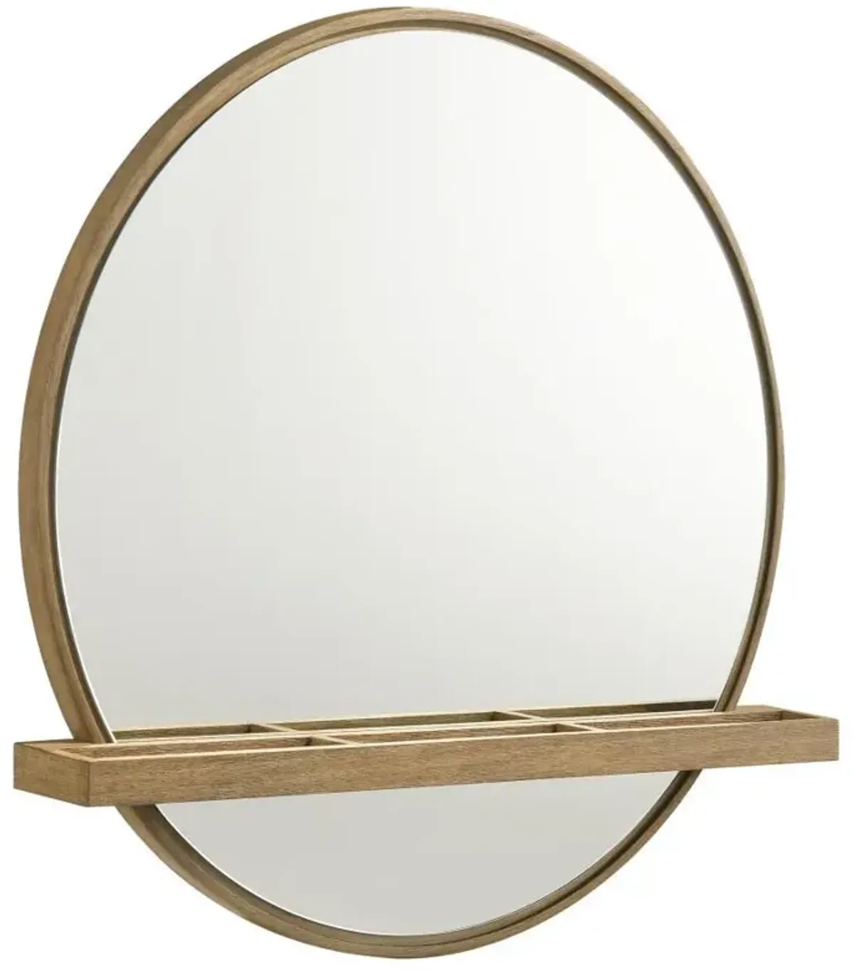 Arini - Round Vanity Wall Mirror With Shelf