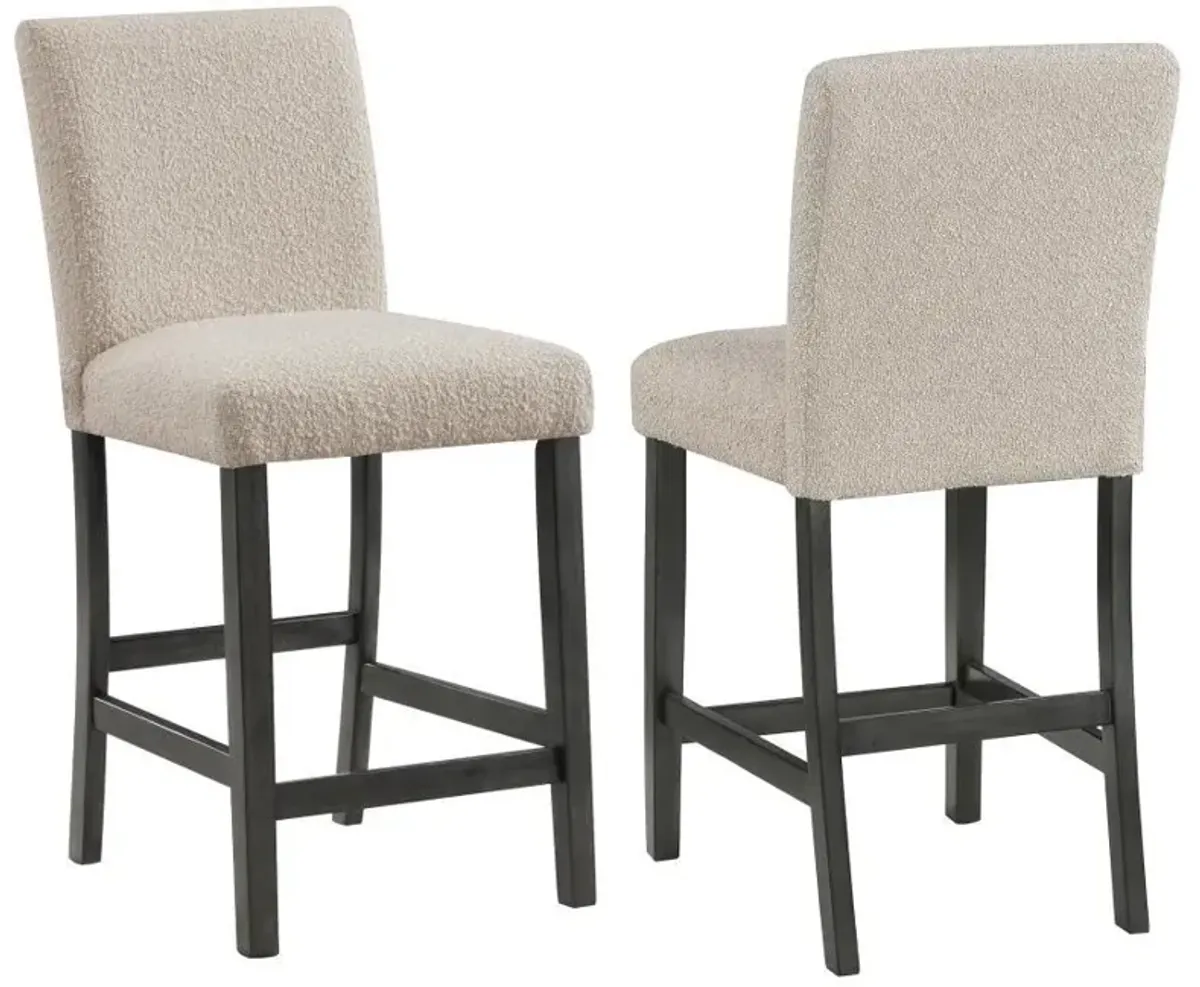 Alba - Boucle Upholstered Counter Height Dining Chair (Set of 2)