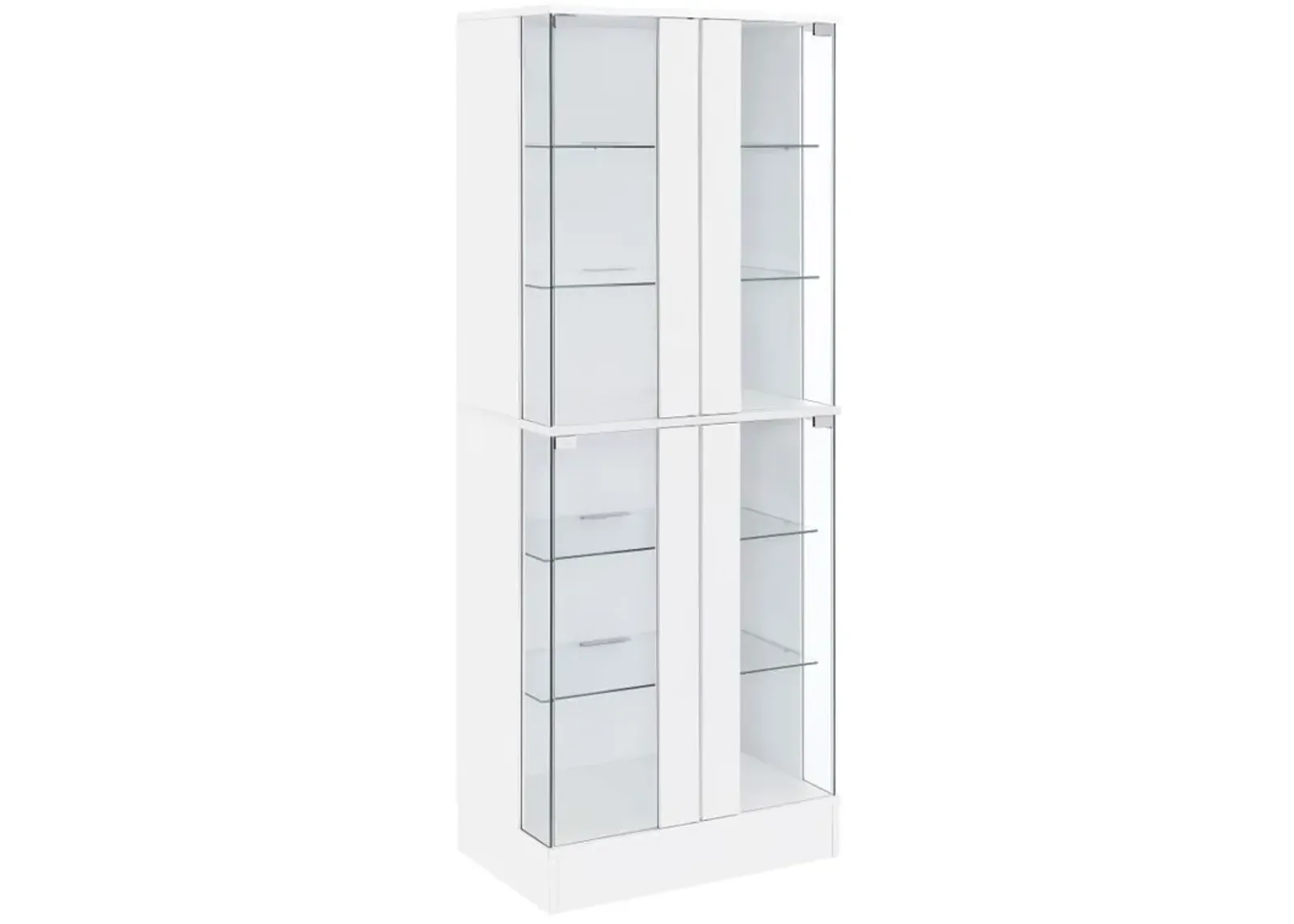 Cabra - Display Case Curio Cabinet With Glass Shelves And LED Lighting