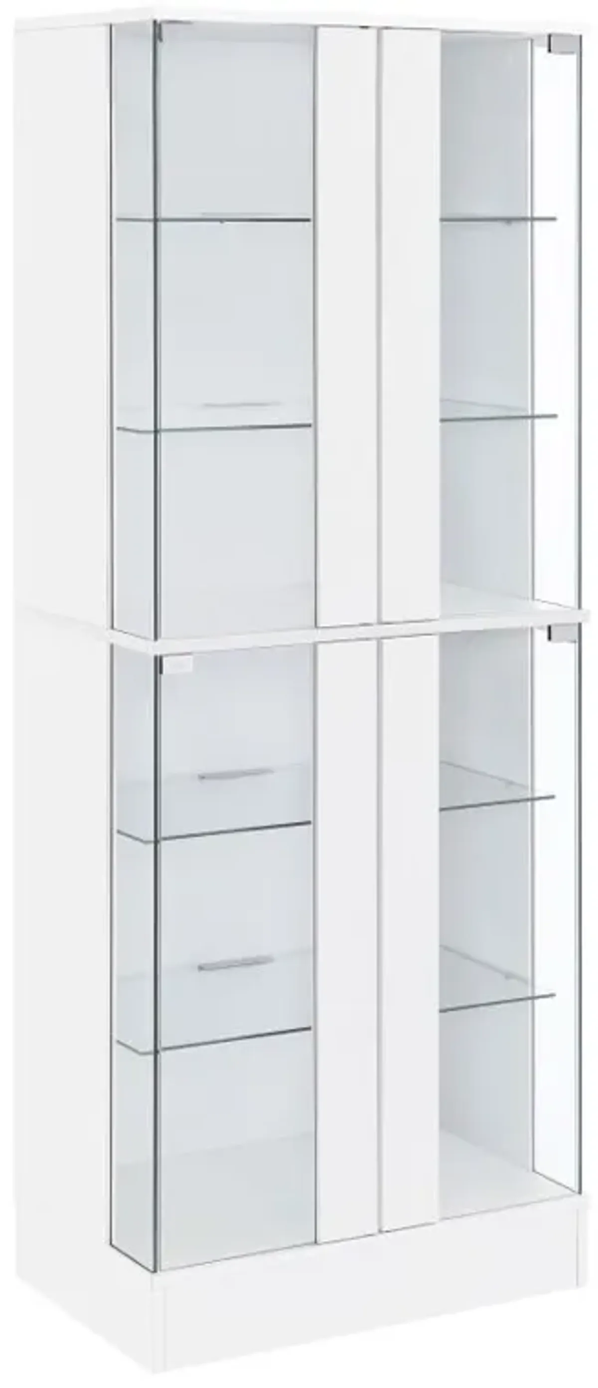 Cabra - Display Case Curio Cabinet With Glass Shelves And LED Lighting