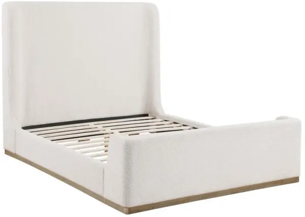 Nala - Upholstered Wingback Platform Sleigh Bed