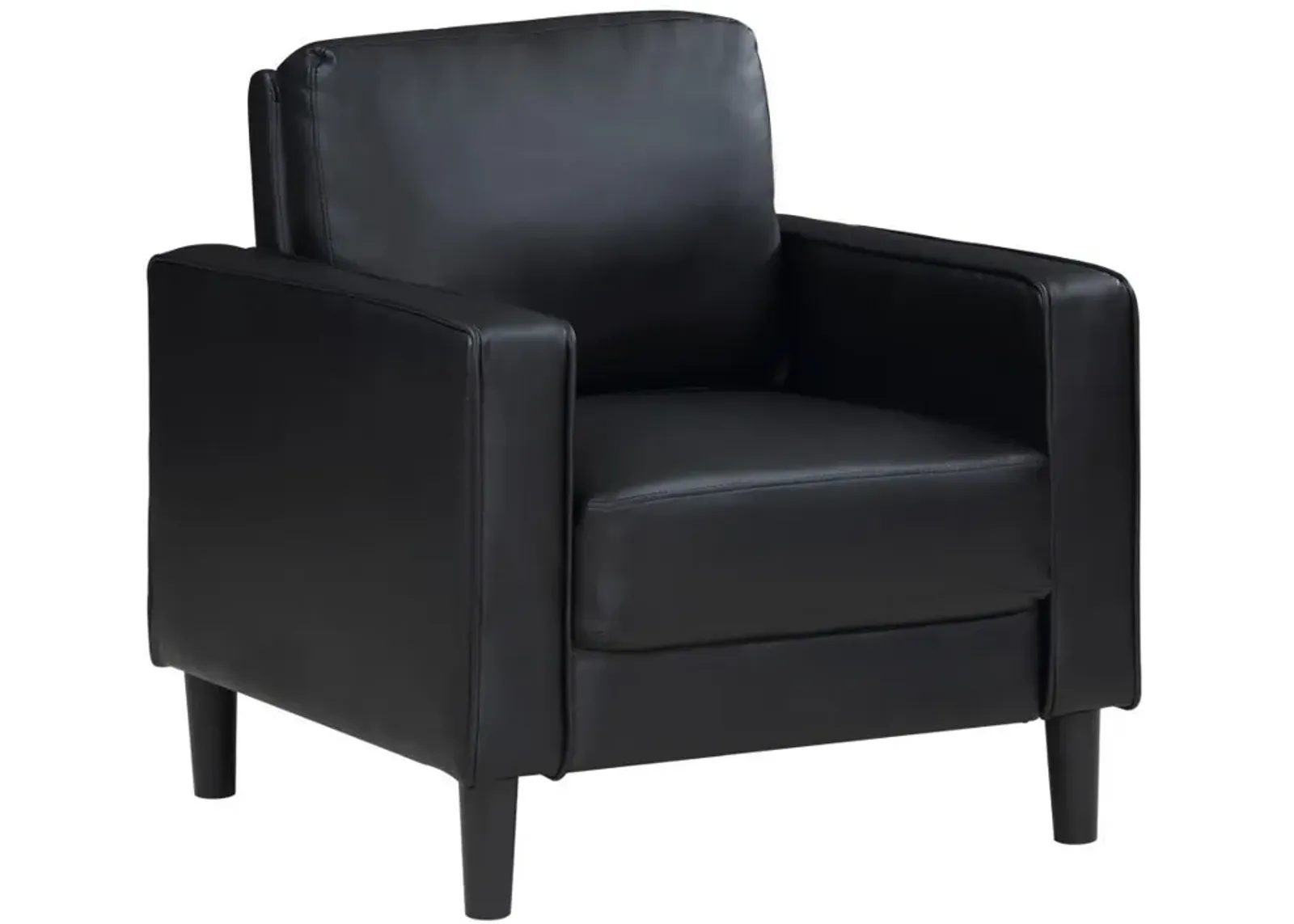 Ruth - Upholstered Track Arm Faux Leather Accent Chair