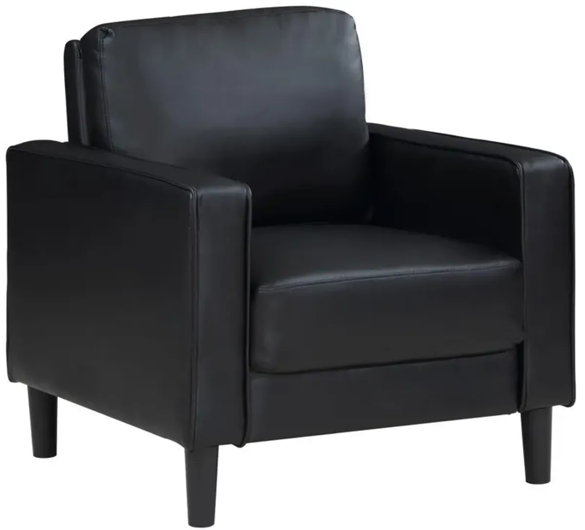 Ruth - Upholstered Track Arm Faux Leather Accent Chair