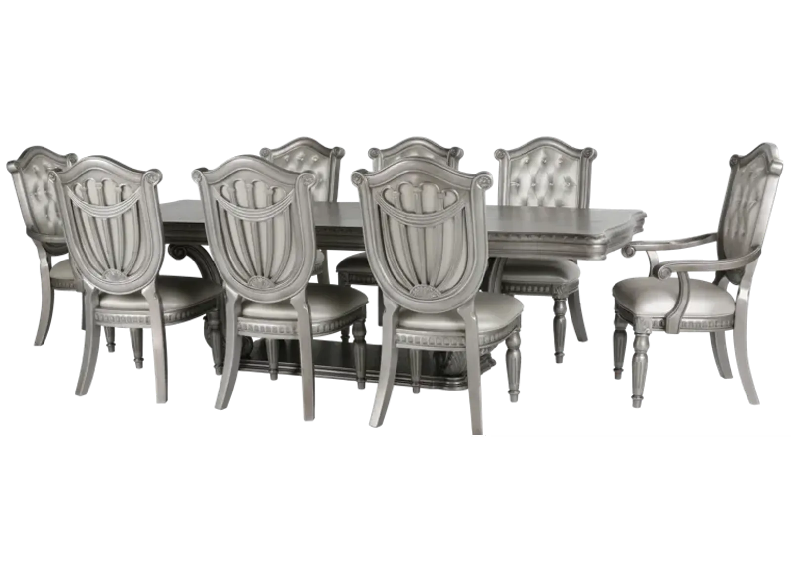 Grand-Platinum 9 Piece Dining Room Set