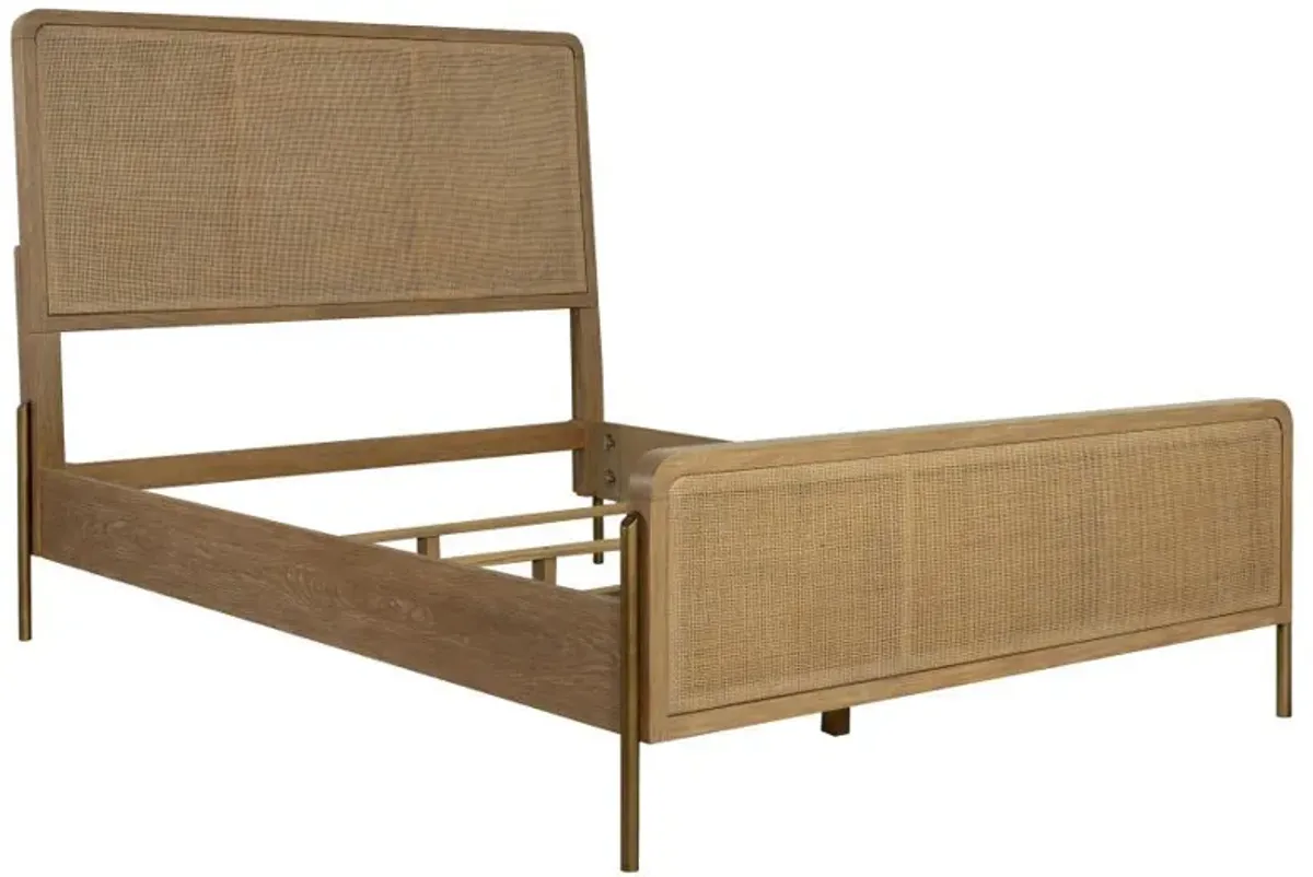 Arini - Bed With Woven Rattan Headboard