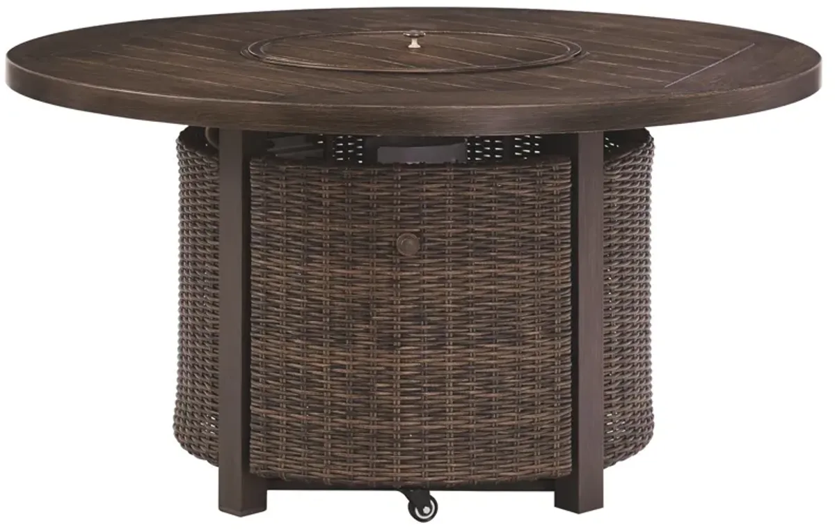 Paradise - Medium Brown - Round Fire Pit Table