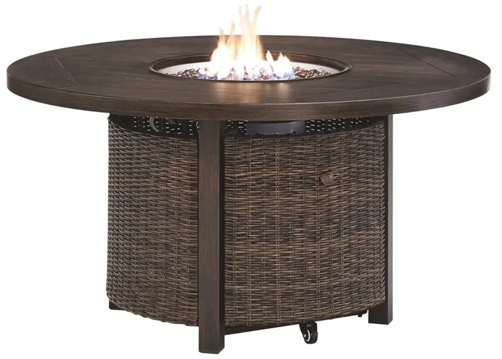 Paradise - Medium Brown - Round Fire Pit Table