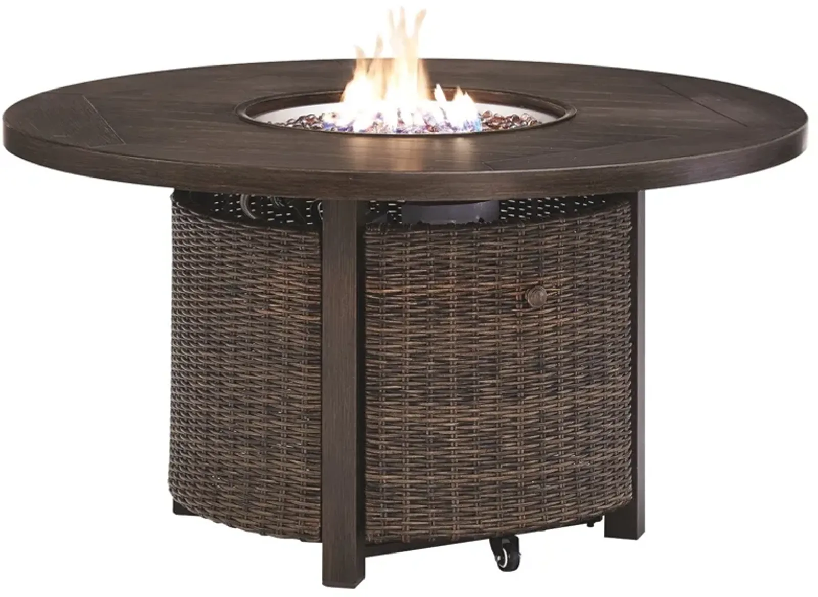 Paradise - Medium Brown - Round Fire Pit Table