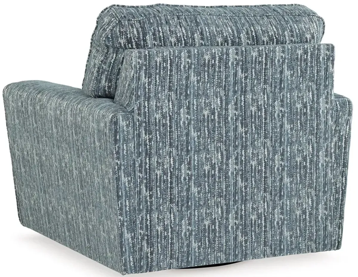 Aterburm - Twilight - Swivel Accent Chair