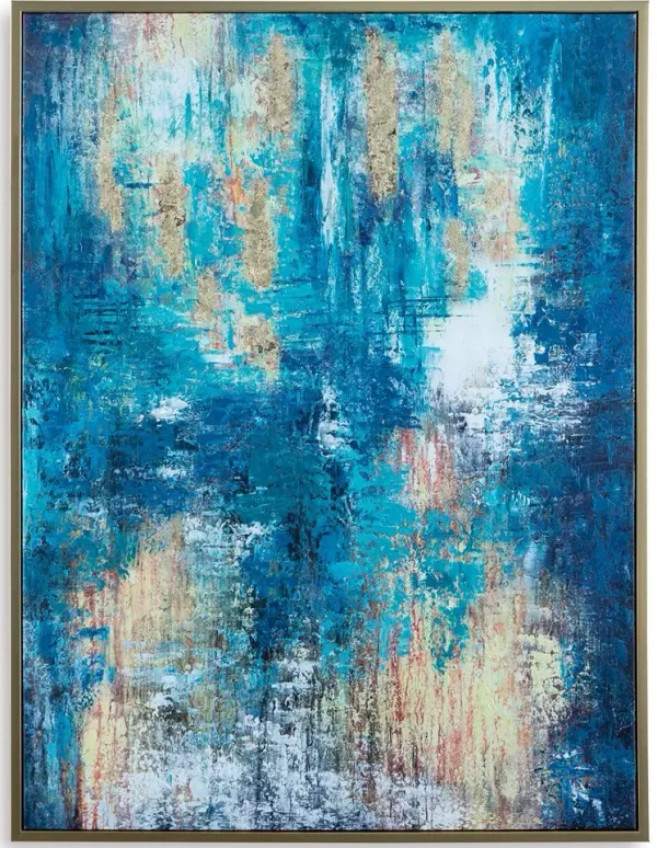 Scarlite - Teal / Gold Finish - Wall Art