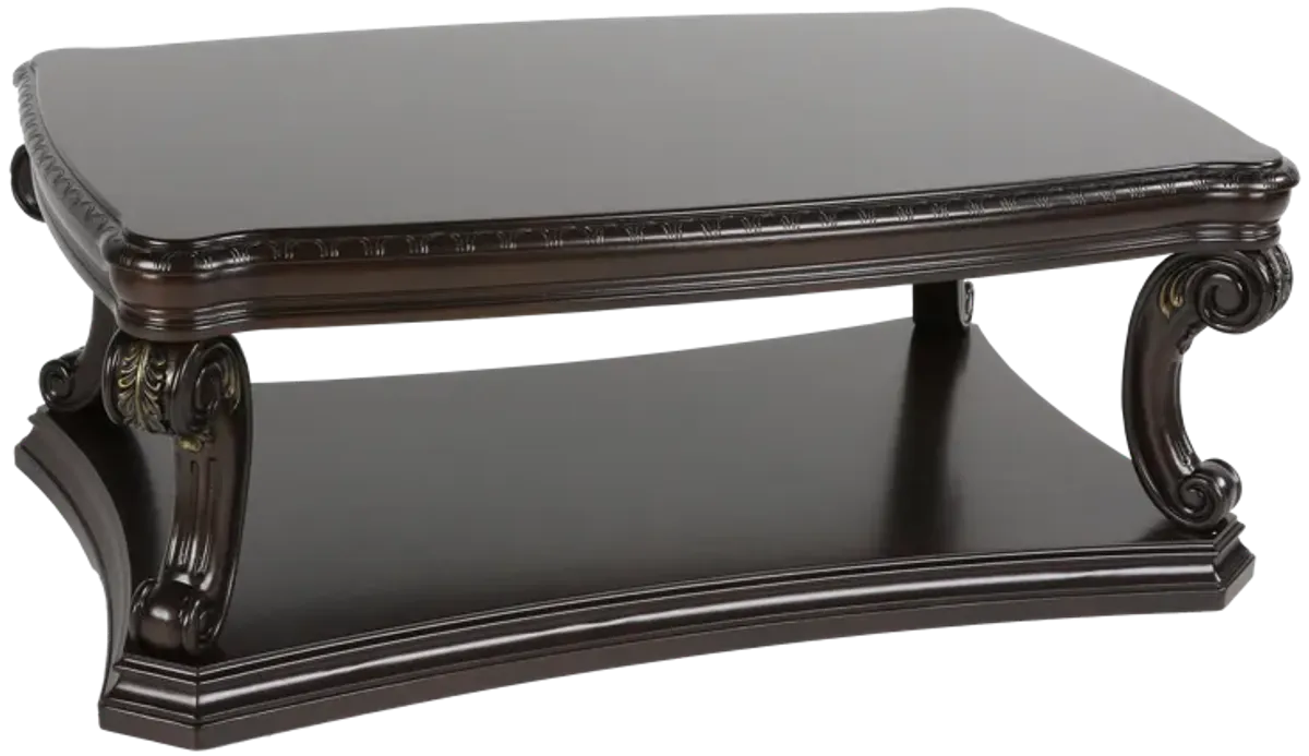 Grand-Cherry 3 Piece Coffee Table Set