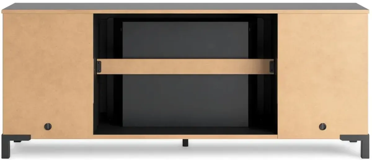 Cayberry - Black - TV Stand With Fireplace