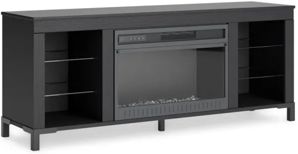 Cayberry - TV Stand With Fireplace - Black
