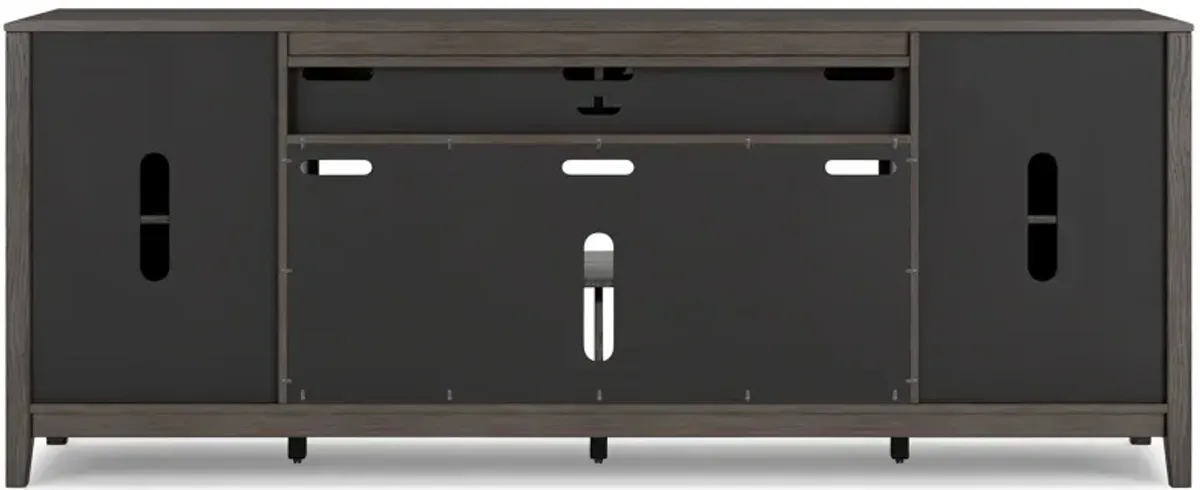 Montillan - Grayish Brown - XL TV Stand With Fireplace Option